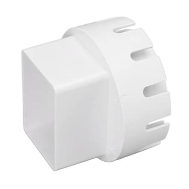 Imagem de Adaptador de Calha de Plástico, Conector de Tubo de Drenagem de água Pluvial Com Parafusos, Estável e Confiável para Tubo de Drenagem Circular, Fácil de (Branco S 2x3 pol.)