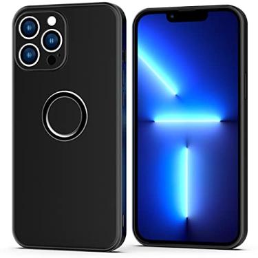 Imagem de Capa Tamiia compatível com iPhone 13 Pro Max, borracha gel de silicone líquido, à prova de choque, forro de pano de microfibra macio, capa de proteção abrangente para Apple iPhone 13 Pro Max 6,7