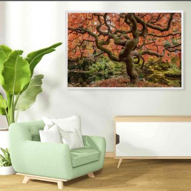 Imagem de Quadro Sakura Rosa Outono 60x40 Cm Vidro Impresso