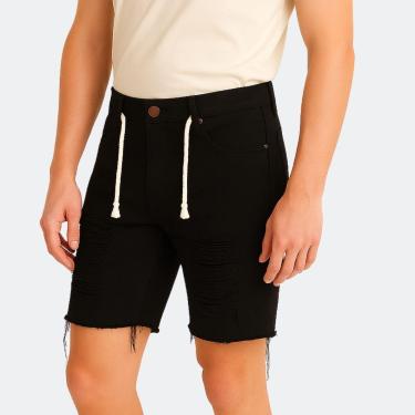 Imagem de Bermuda Jeans Masculina Destroyed com Elastano e Bolsos Funcionais-Masculino
