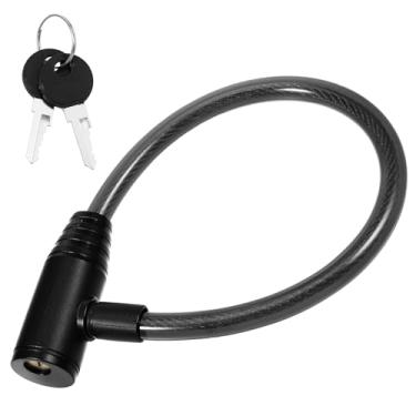 Imagem de Trava de geladeira preta segura de 40,6 cm com chaves, armário de geladeira e fechaduras à prova de crianças para geladeira francesa, armário de cozinha