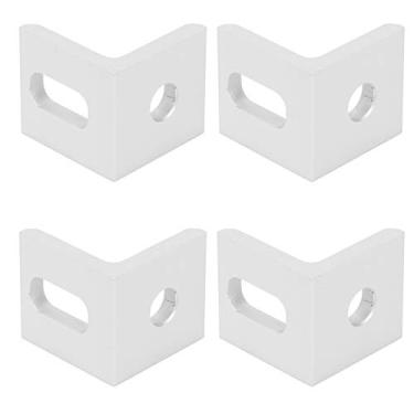 Imagem de Zhjvihx Suportes Em Forma de L, Suporte de Canto Em ângulo Reto, Espessura Forte do Rolamento, Fácil de Instalar para Prateleira de Madeira (Ângulo de alumínio 2020)