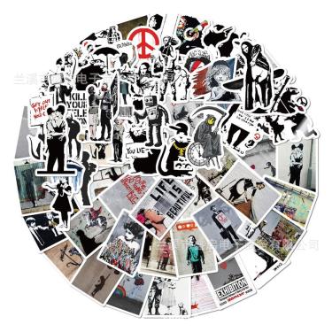 Imagem de Pacote de adesivos Banksys Anime 67 unidades com design aleatório de 3-8 cm