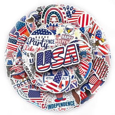 Imagem de Adesivos Americans Independences Days Waterproof V (50 unidades)