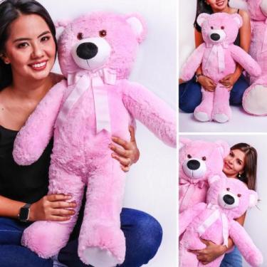 Imagem de Urso De Pelúcia Grande 80cm Antialérgico Presente Criança - FOFUXOS DE