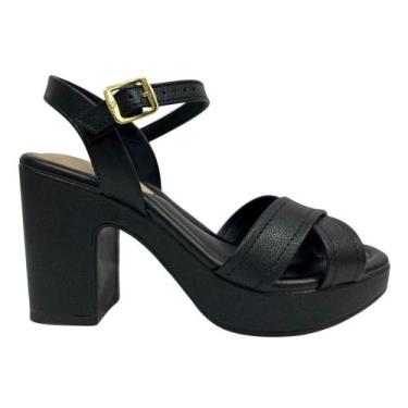 Imagem de Sandália modare salto médio ref:7203.110 feminino, Preto, 37