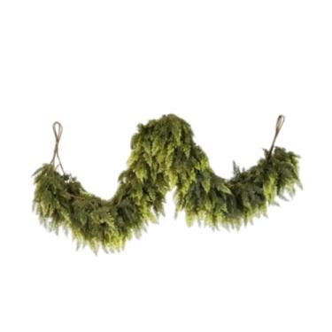 Imagem de Baoblaze Guirlanda artificial de Natal, decoração para pendurar na mesa de jantar, ou escada, Malha 80