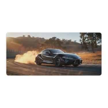 Imagem de HouLaiZhe Drift Car Sup JDM Sports Car Grande Gaming Mouse Pads Tapete de Mesa Base de Borracha Antiderrapante Laptop Acessórios de Computador Suprimentos Bloco de Escrita para Escritório Casa 40 x 90
