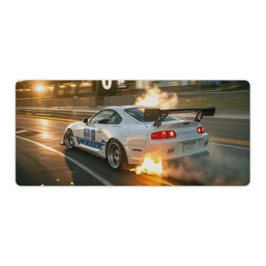 Imagem de HouLaiZhe Speed ​​Sports Car Sup JDM Car Grande Gaming Mouse Pads Tapete de Mesa Base de Borracha Antiderrapante Laptop Acessórios de Computador Suprimentos Bloco de Escrita para Escritório Casa 40 x