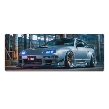 Imagem de HouLaiZhe Modificado 300zx JDM Car, Abandoned Factory Gaming Mouse Pads JDM Car Desk Pads Grandes Mousepads para Desktop Keyboard Computer Mat30x80cm
