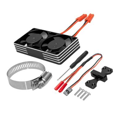 Imagem de harayaa Kit de Ventoinhas para Dissipação de Calor do Motor de Carro RC 22000RPM Instalação Rápida Acessórios Leves Radiador de Motor Ventoinhas de, Preto