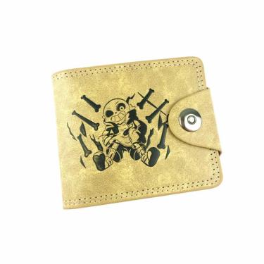Imagem de Carteira Undertales Anime Characters Slim Bifold em couro PU