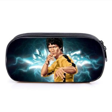 Imagem de Estojo de lápis Bruces Lees Cartoon Anime de grande capacidade
