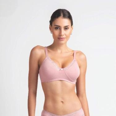 Imagem de Sutiã Gérbera Algodão com Aro Sutia sem Bojo Cotton Confortável Soutie