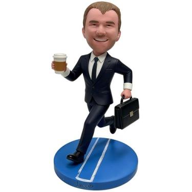 Imagem de Bobblehead personalizado - profissional de negócios, personalizado para chefe, advogado, estatueta de resina personalizada com nome, lembranças de aposentadoria, enfeites de mesa, decorações de