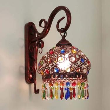 Imagem de Luminária de parede LED Terra com controle remoto, dimerizável, redonda, para ambientes internos, ideal para quarto infantil, com interruptor e plugue. Perfeita para cabeceira, luminária em