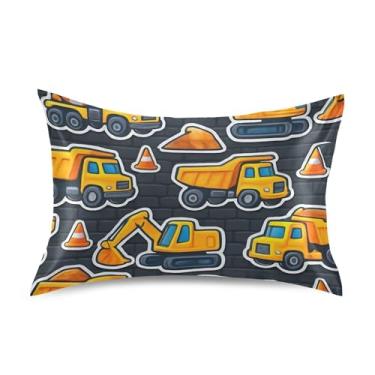 Imagem de Capas de almofadas de cetim com estampa floral floral padrão de resfriamento King Queen para cama de casa sofá king size 101,6 cm x 50,8 cm