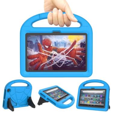 Imagem de Capa infantil para tablet New Tab 7 polegadas versão 2022, leve à prova de choque capa fofa à prova de crianças com alça Kickstan - azul