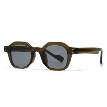 Imagem de Óculos de Sol Pequenos com Armação, Estampa de Leopardo e Rebites, Proteção UV400, Ideais para Esportes ao Ar Livre, Corrida e Ciclismo, Verde Militar