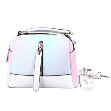 Imagem de Ymiko Bolsa de Ombro Feminina, Alça Ajustável de Grande Capacidade de Couro PU Moderno Com Vários Compartimentos, para Uso Diário Em Festas (um tamanho)