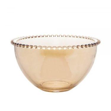 Imagem de Bowl em cristal Wolff Pearl 21x12cm âmbar