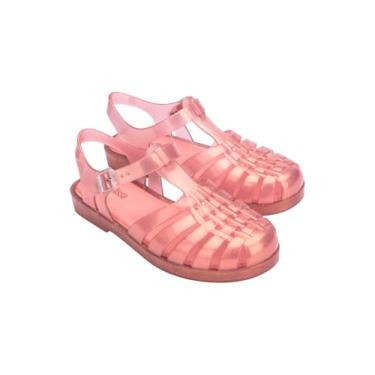 Imagem de Melissa Sandália feminina Possession Jelly – o sapato original Jelly, sandália de pescador com alça ajustável e fivela lateral, Rosa perolado, 35