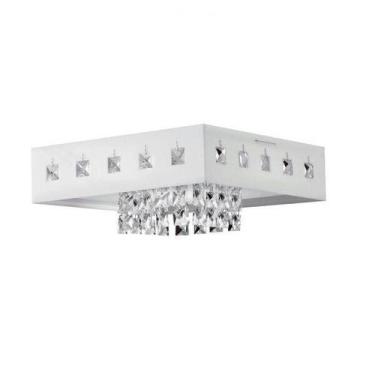 Imagem de Plafon Led Sobrepor 40w Quadrado Vienna Branco Bronzearte 127v