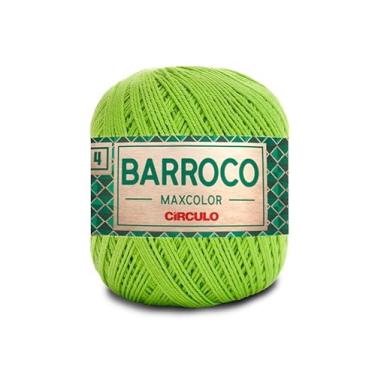 Imagem de Barbante Barroco Maxcolor Fio 4 200g 338m Círculo Novelo Crochê Tricô Artesanato Tapetes Souplás (5203 - GREENERY)