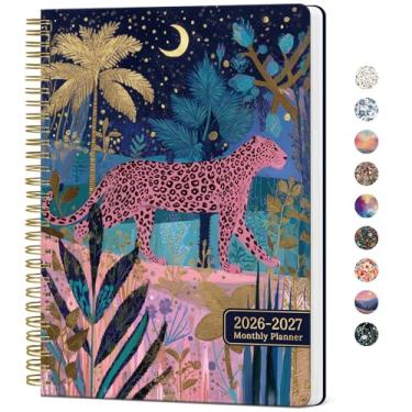 Imagem de Agenda mensal 2026-2027, calendário estético de 2 anos, 24 meses de janeiro de 2026 a dezembro de 2027, agenda mensal de 26 a 27, perfeita para escola, escritório, casa, 17,8 x 25,4 cm - Selva da