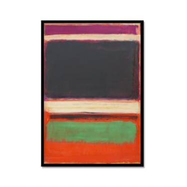 Imagem de Pôster de arte de parede vintage Mark Rothko arte moderna abstrata blocos de cores minimalistas pintura em tela impressão sala de estar decoração de casa (SKU12,8x30,5 cm = (20 x 30 cm), moldura de