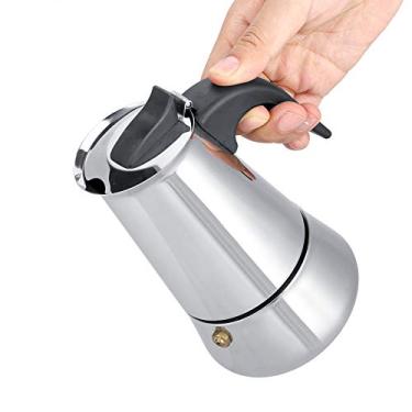 Imagem de ZAWELIYO Cafeteira de Aço Inoxidável, Cafeteira Percoladora, Máquina de café Expresso Moka Portátil Com Variedade de Capacidades, para Uso Doméstico e No Escritório (200ml)