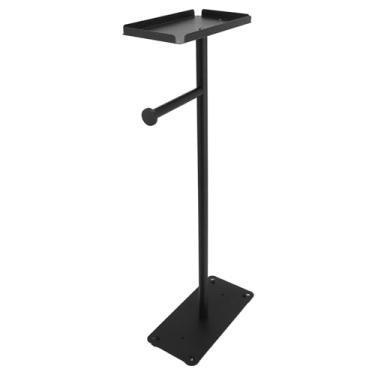 Imagem de Dioche Suporte de Papel Higiênico Em pé Suporte de Aço Inoxidável para Rolo de Tecido Preto de Plantas Em Vasos para Banheiro que Economiza Espaço Design Moderno Acabamento