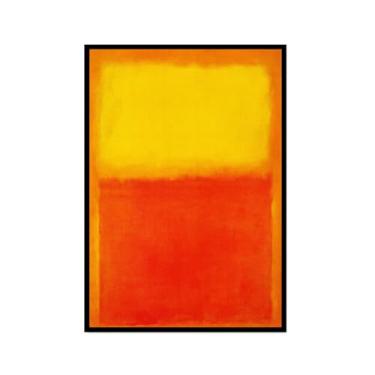 Imagem de Pôster de arte de parede vintage Mark Rothko arte moderna abstrata blocos de cores minimalista pintura em tela impressão sala de estar decoração de casa (SKU7,20,3x30,5 cm = (20 x 30 cm), moldura