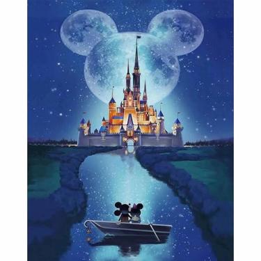 Imagem de JYLMOOD Kits de pintura de diamante de desenho animado para adultos, kits de arte de diamante 5D para iniciantes, faça você mesmo, broca completa, strass, com ferramentas, acessórios para decoração de