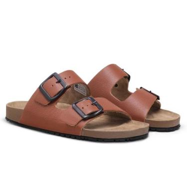 Imagem de Sandália Macia Feminino Masculino Couro Fivela Moda Casual Verão de Al