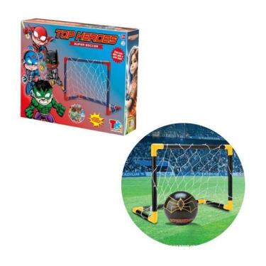 Imagem de Kit Futebol Infantil Batman com 2 Traves Gol 1 Bola - TOYMASTER