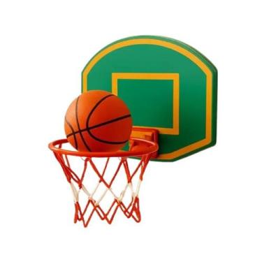 Imagem de Mini Cesta de Basquete Infantil com Suporte Tabela Rede Bola - TOYMAST