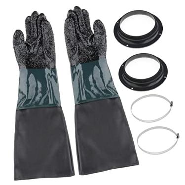 Imagem de WeiLaiKeQi Luvas de Borracha para Jateamento de Areia, para Cabines de Jateamento, com Presilhas.
