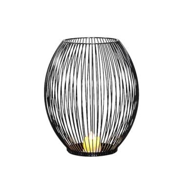 Imagem de Castiçal nórdico moderno artesanato castiçal adequado para sala de estar casa mesa de jantar vela vela suporte de vela decoração (C)