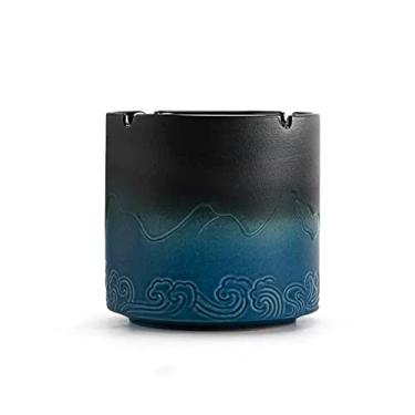 Imagem de Cinzeiro de charuto cinzeiro chinês à prova de fumaça doméstico sala de estar grande mesa de chá cinzeiro escritório exibição cigarro charuto cinzeiro cigarro cinzeiro (cor: 003) (3 tamanho único)