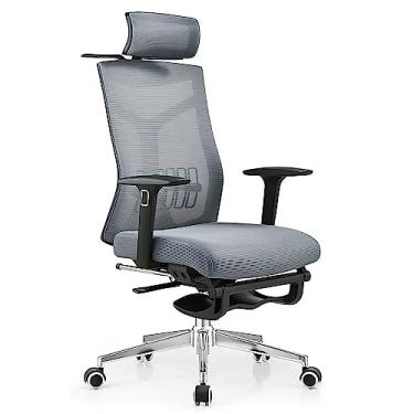 Imagem de SGeneE Cadeira de escritório ergonômica, cadeira de computador, cadeira giratória de malha, cadeira de mesa de escritório em casa, cadeira de tarefas confortável com apoio para os pés, ângulo de