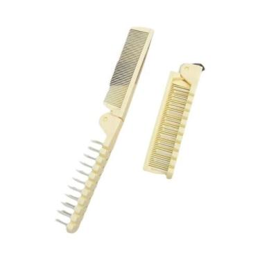 Imagem de Pente Compacto Portátil Dobrável De Dupla Função Para Cabelos Cacheado