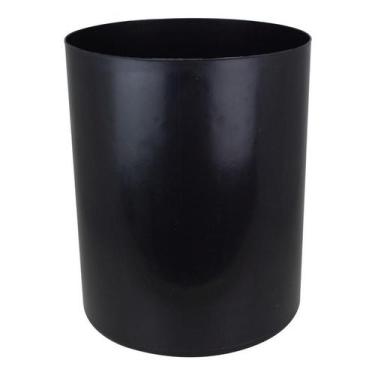 Imagem de Cesto Lixeira 30x70 Plastica 50 Litros Sem Tampa Preto - jsn