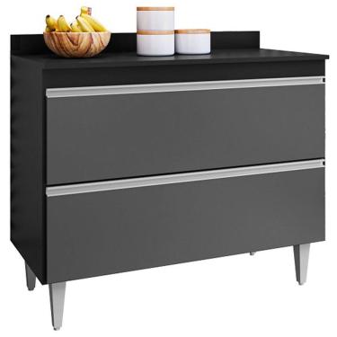 Imagem de Balcão Multiuso para Cozinha com Tampo 2 Portas Diamante