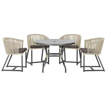 Imagem de Mesa Com 4 Cadeiras E Noronha Estofado 11 Trama Original Rami