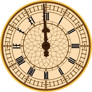 Imagem de Painel de Lona Redondo Relógio 1 Para Meia Noite - Fabrika De Festa, 1