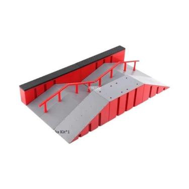 Imagem de Mini Rampa De Skate Para Dedos, Pista Com Degraus E Rampas, Combinação