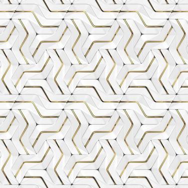 Imagem de Papel De Parede 3D Desenho Vertical E Horizontal Geometrico