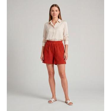 Imagem de Shorts Feminino Moletinho Gorgurinho Infinita Cor Laranja, M, Laranja