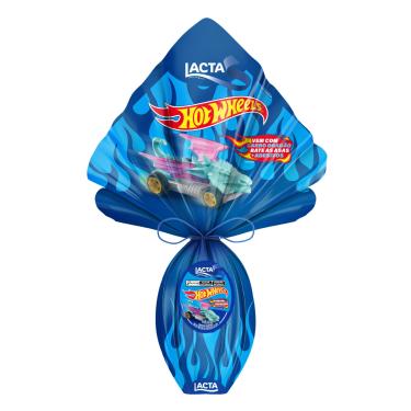Imagem de Ovo de Páscoa Lacta Hot Wheels Infantil Chocolate ao Leite 166g